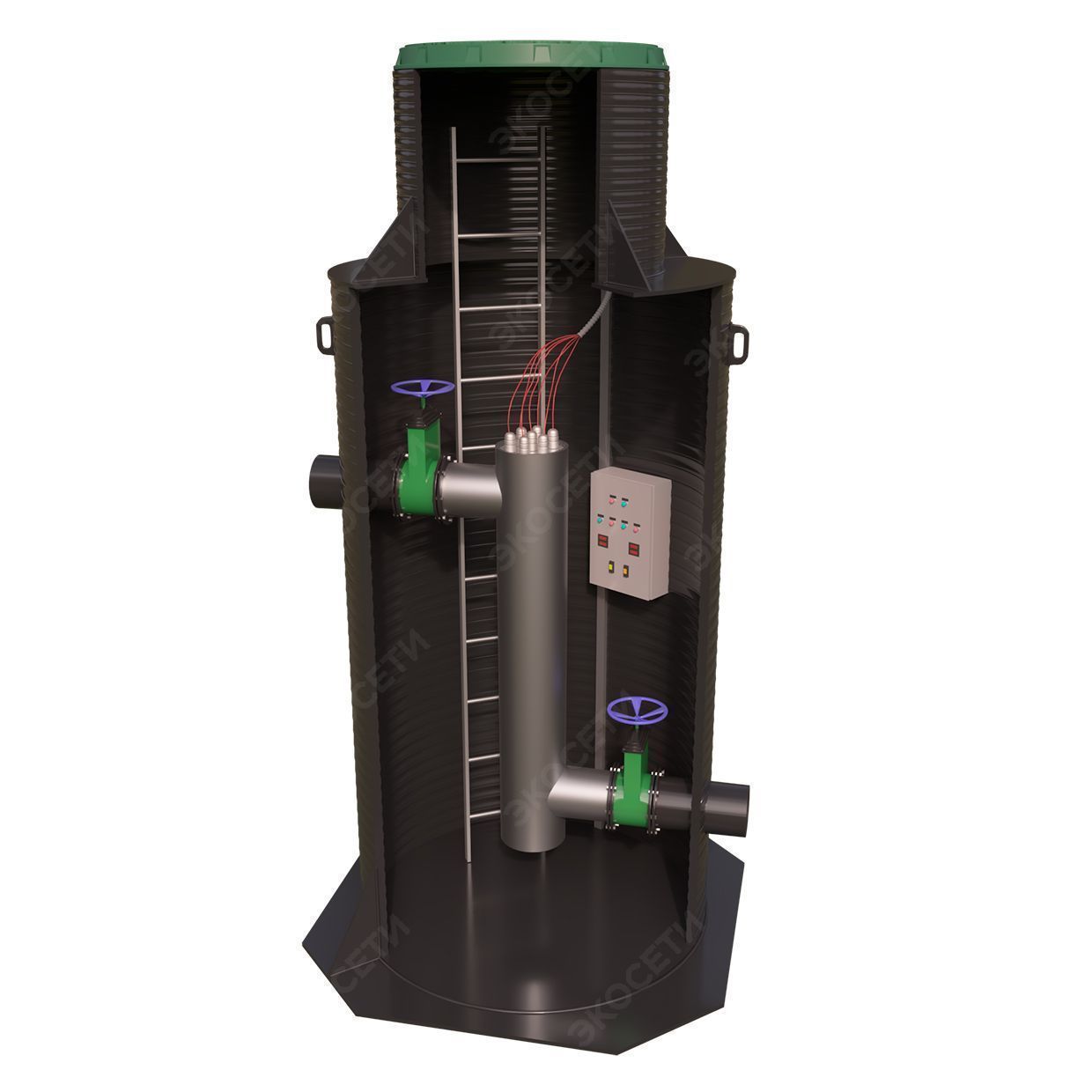 Колодец Экосети УФ-обеззараживания Фото